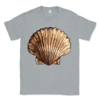Heather Grey Japanese Scallop Shell Classic Tee - LillyAllenDesigns