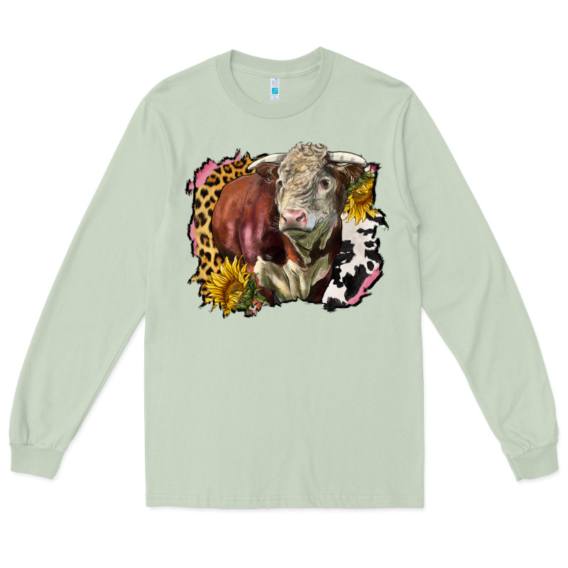 Hereford Bull Western Background Long Sleeve Tee by LillyAllenDesigns | Teevron