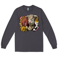 Smoke hereford bull western background Long Sleeve Tee - LillyAllenDesigns