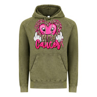 Vintage Olive hey cancer with middle fingers Vintage Hoodie - AdoDesignShop