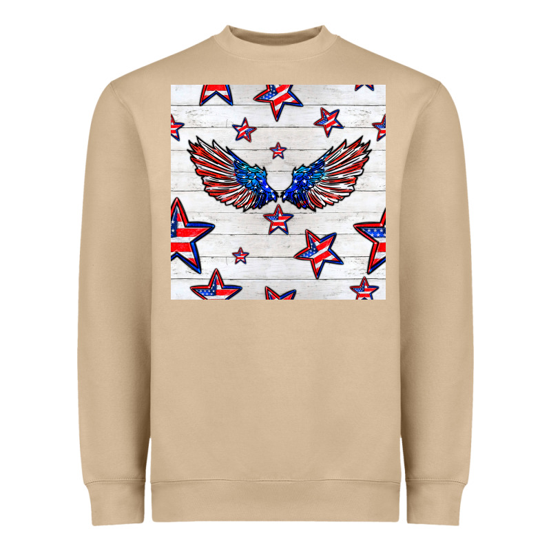 Patriotic Eagle Wing Heavyweight Sweatshirt by BundleAndBundleShop | Teevron