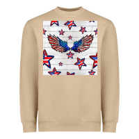 Mushroom patriotic eagle wing Heavyweight Sweatshirt - BundleAndBundleShop