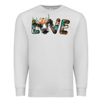 Dove Grey love with holstein cow Premium Sweatshirt - BarkalooDesign