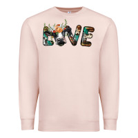 Pale Pink love with holstein cow Premium Sweatshirt - BarkalooDesign