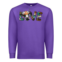 Purple love with holstein cow Premium Sweatshirt - BarkalooDesign