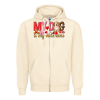 Sandshell my dog is my valentine Zipper Hoodie - NancyCooperArtShop