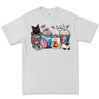 Dove Grey cat coffee cups Premium Tee - Zillion Design Studio