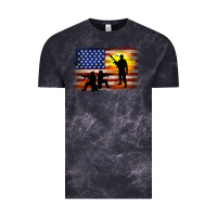 Cloud Black american flag soldier sunset Vintage Tee - JahusDesignShop