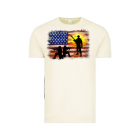Vintage Arctic american flag soldier sunset Vintage Tee - JahusDesignShop