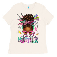 Bone nail hustler afro messy bun Ladies Tee - texasbilliewilder
