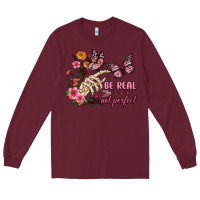 Burgundy be real not perfect Long Sleeve Tee - JahusDesignShop