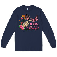Navy be real not perfect Long Sleeve Tee - JahusDesignShop