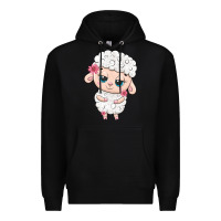 Black cute sheep Premium Hoodie - texasbilliewilder