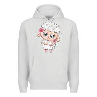 Dove Grey cute sheep Premium Hoodie - texasbilliewilder