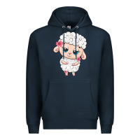 Navy cute sheep Premium Hoodie - texasbilliewilder