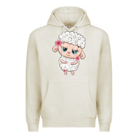 Oatmeal Heather cute sheep Premium Hoodie - texasbilliewilder