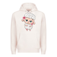 Pale Pink cute sheep Premium Hoodie - texasbilliewilder