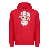 Red cute sheep Premium Hoodie - texasbilliewilder