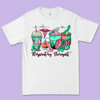 Respiratory Therapist Coffee Cups Premium Tee Designed By Zillion Design Studio
