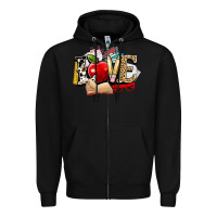 Black teacher school love Zipper Hoodie - NancyCooperArtShop
