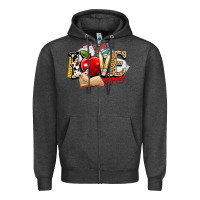 Charcoal Heather teacher school love Zipper Hoodie - NancyCooperArtShop