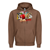 Chestnut teacher school love Zipper Hoodie - NancyCooperArtShop