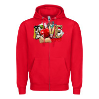 Red teacher school love Zipper Hoodie - NancyCooperArtShop