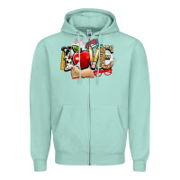 Seafoam teacher school love Zipper Hoodie - NancyCooperArtShop