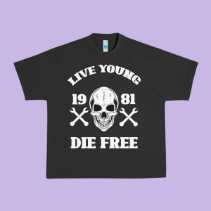 Live Young Die Free Urban Heavy Tee Designed By Bettercallsaul