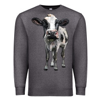 Charcoal Heather holstein cow Premium Sweatshirt - BarkalooDesign