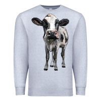 Heather Grey holstein cow Premium Sweatshirt - BarkalooDesign