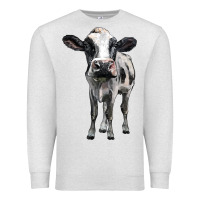 Oatmeal Heather holstein cow Premium Sweatshirt - BarkalooDesign