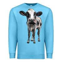 Ocean Blue holstein cow Premium Sweatshirt - BarkalooDesign