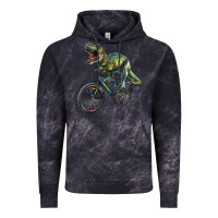 Cloud Black t rex dinosaur riding dinosaur Vintage Hoodie - RanaPortraitStore