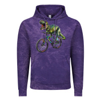 Cloud Purple t rex dinosaur riding dinosaur Vintage Hoodie - RanaPortraitStore