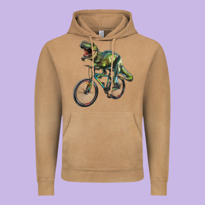 T Rex Dinosaur Riding Dinosaur Vintage Hoodie Designed By Ranaportraitstore