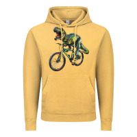 Vintage Mustard t rex dinosaur riding dinosaur Vintage Hoodie - RanaPortraitStore