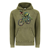 Vintage Olive t rex dinosaur riding dinosaur Vintage Hoodie - RanaPortraitStore