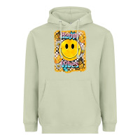 Matcha happy vibes smiley face Heavyweight Hoodie - BarkalooDesign