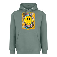 Sage happy vibes smiley face Heavyweight Hoodie - BarkalooDesign