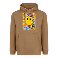 Toasted Coconut happy vibes smiley face Heavyweight Hoodie - BarkalooDesign