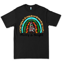 Black merry and bright rainbow christmas Premium Tee - RanaPortraitStore