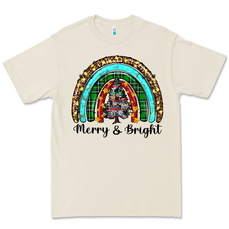 Merry And Bright Rainbow Christmas Premium Tee by RanaPortraitStore | Teevron