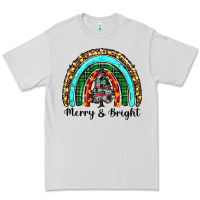 Dove Grey merry and bright rainbow christmas Premium Tee - RanaPortraitStore