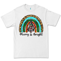 White merry and bright rainbow christmas Premium Tee - RanaPortraitStore