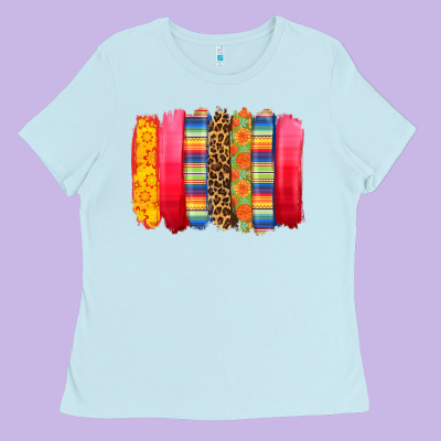 Mexican Leopard Brushstroke Ladies Tee Designed By Zillion Design Studio