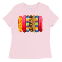 Bubblegum Pink mexican leopard brushstroke Ladies Tee - Zillion Design Studio