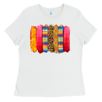 White mexican leopard brushstroke Ladies Tee - Zillion Design Studio