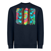 Hippie Peace Sign Butterfly Leopard And Tie Dye Brushstroke Heavyweight Sweatshirt | Teevron