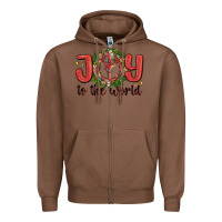 Chestnut joy to the world Zipper Hoodie - MaliasSmallBusiness